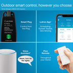 Lutron Caséta Weatherproof Outdoor Smart Plug & Pico Remote
