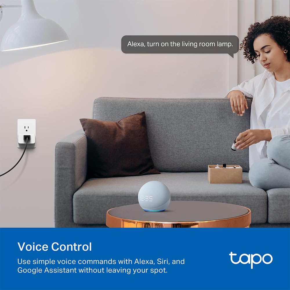 TP-Link Tapo P110M Compact Smart Outlet 4-Pack (15A, Matter & Energy Monitor)