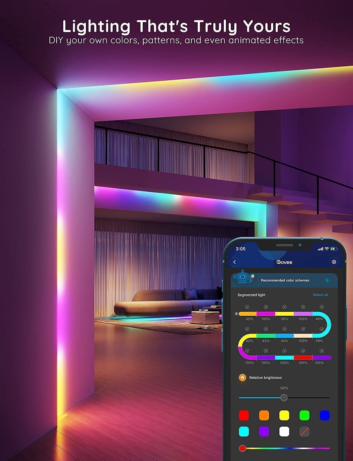 Govee Smart RGBIC LED Strip Lights