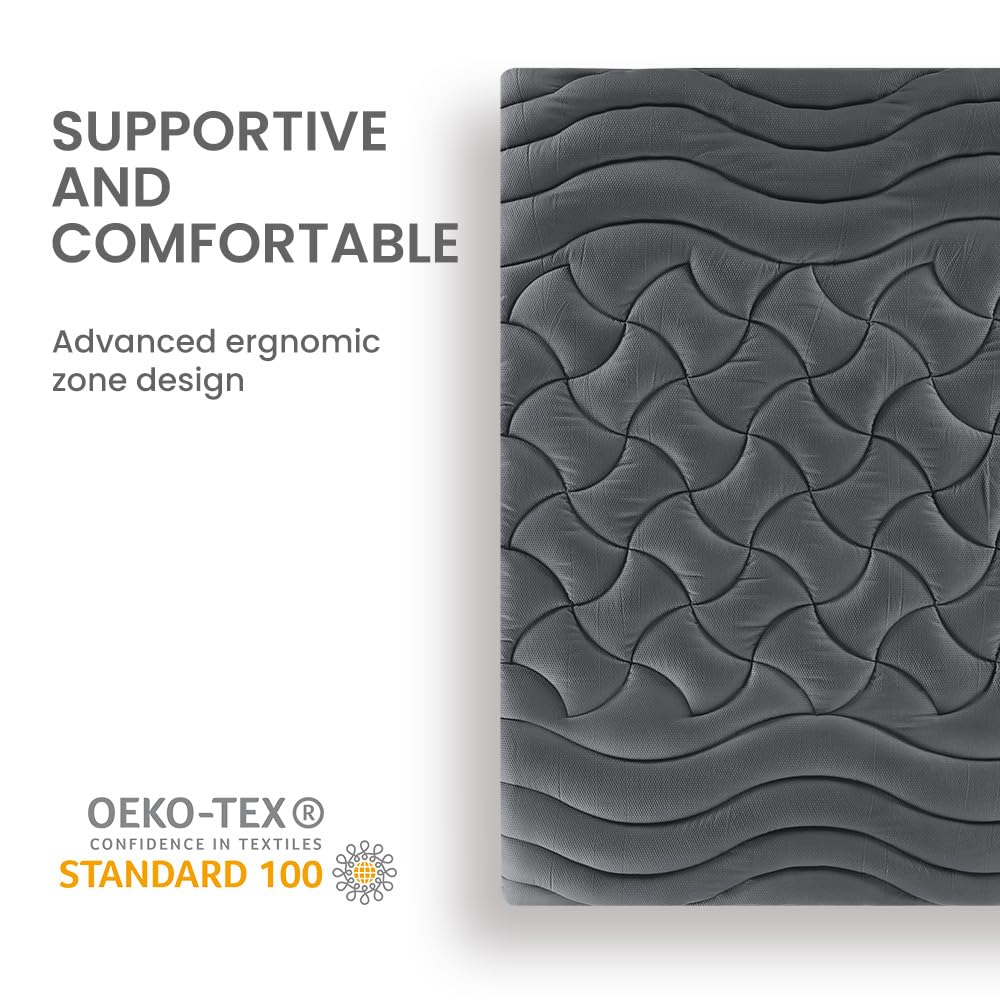 SLEEP ZONE Premium Zoned Cooling Mattress Topper