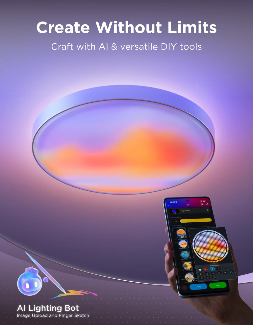 Govee Smart Flush Mount Ceiling Light Ultra