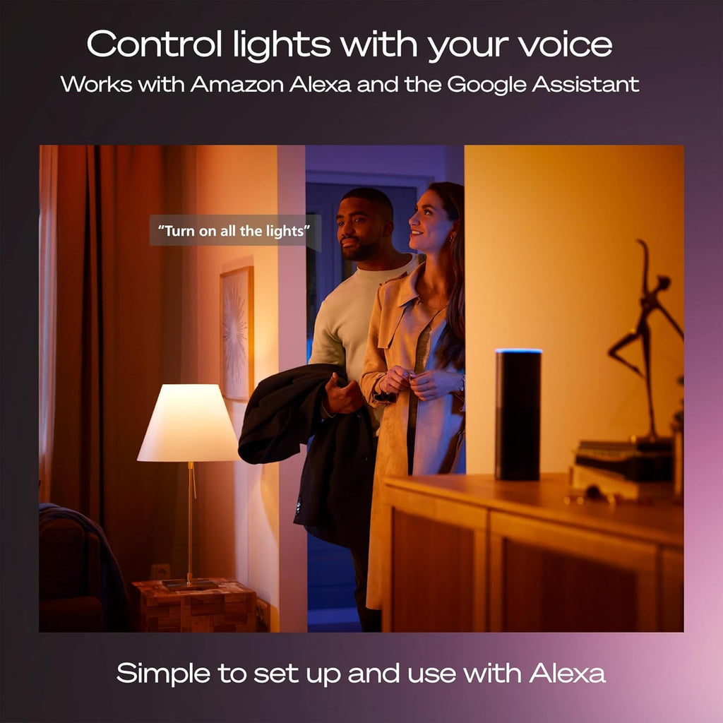 Philips Hue White & Color Ambiance Starter Kit – Premium Smart Lighting