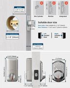 TEEHO Weatherproof Electronic Keypad Deadbolt with One-Time Guest Codes