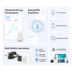 TP-Link Tapo P110M Compact Smart Outlet 4-Pack (15A, Matter & Energy Monitor)