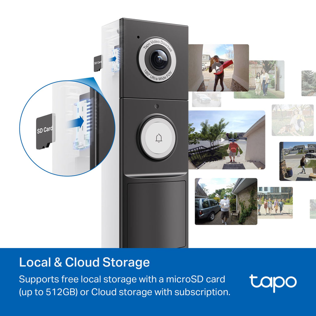 Tapo D225 Ultra-Wide 2K+ Smart Video Doorbell (Chime Included)