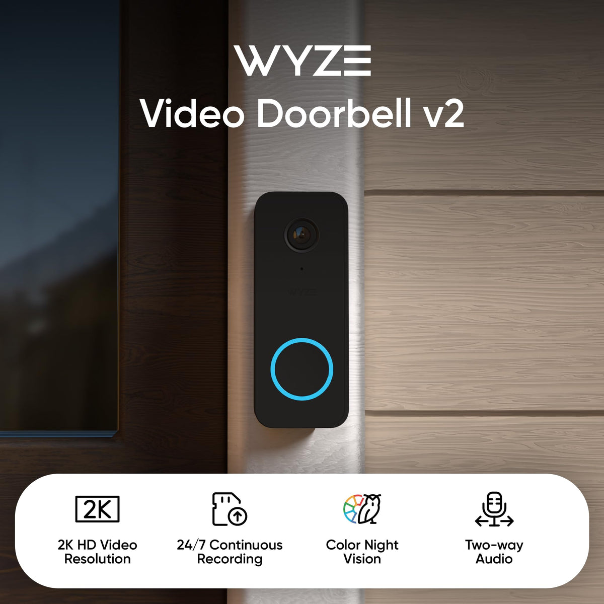Wyze Doorbell v2: 2K Head-to-Toe Security System