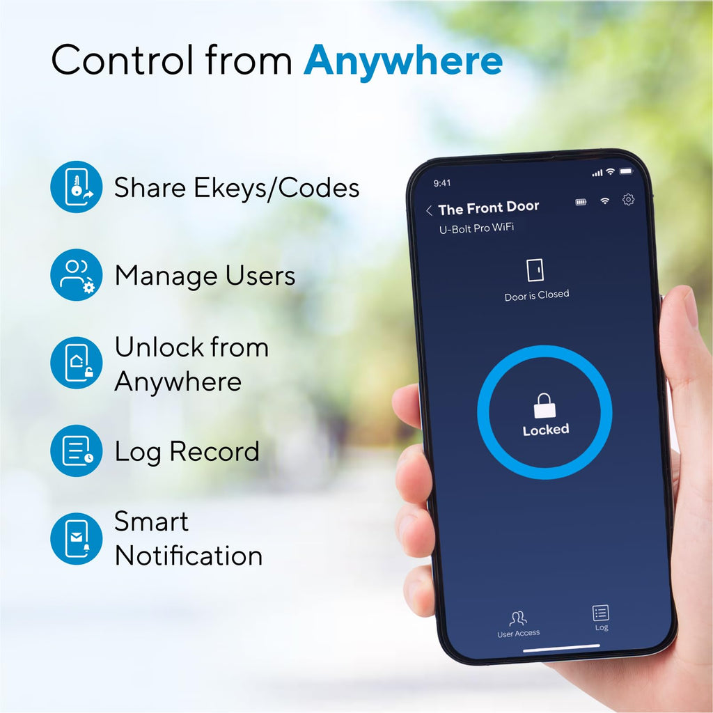 Ultraloq U-Bolt Pro Keyless Wi-Fi Smart Lock with Fingerprint Scanner