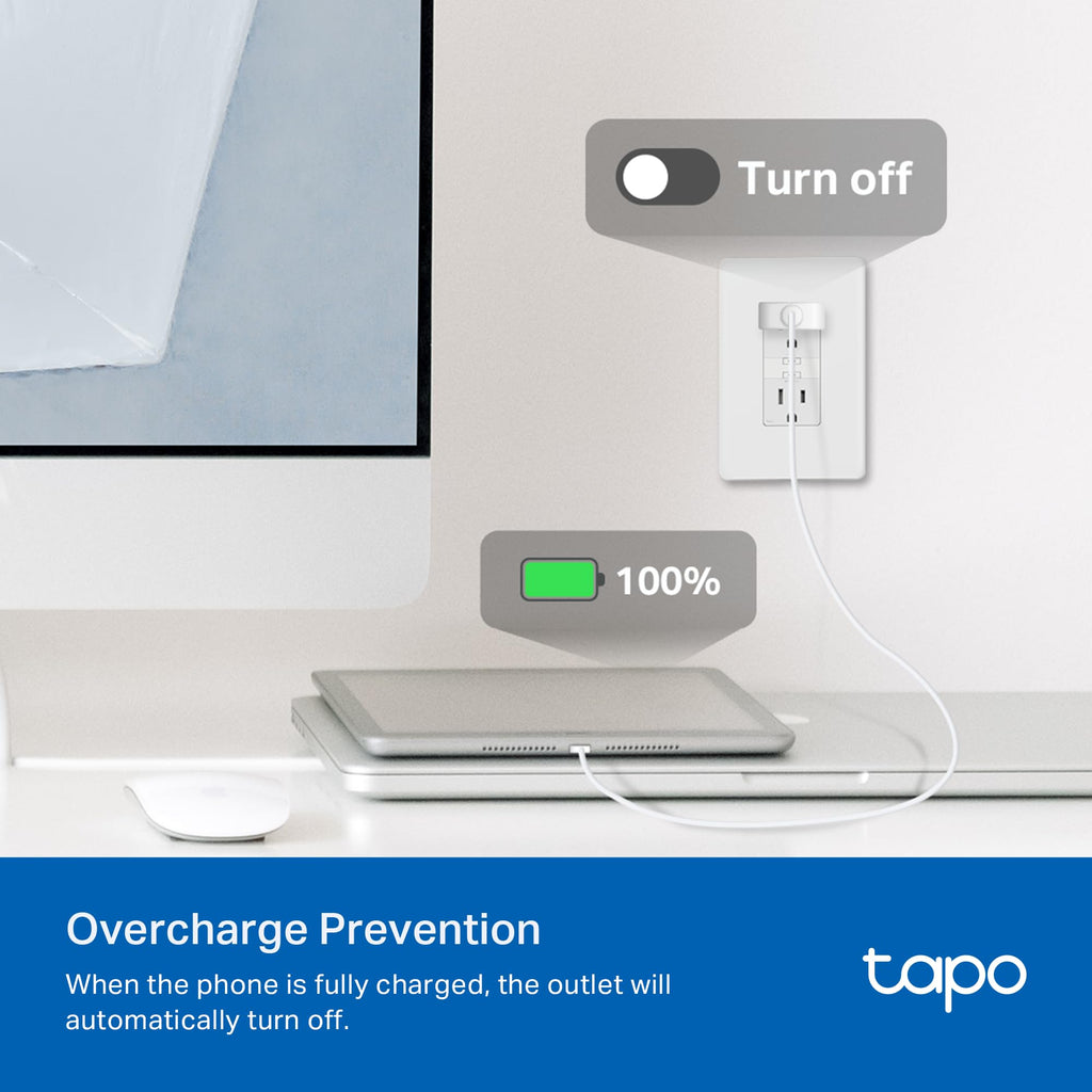 TP-Link Tapo P110M Compact Smart Outlet 4-Pack (15A, Matter & Energy Monitor)