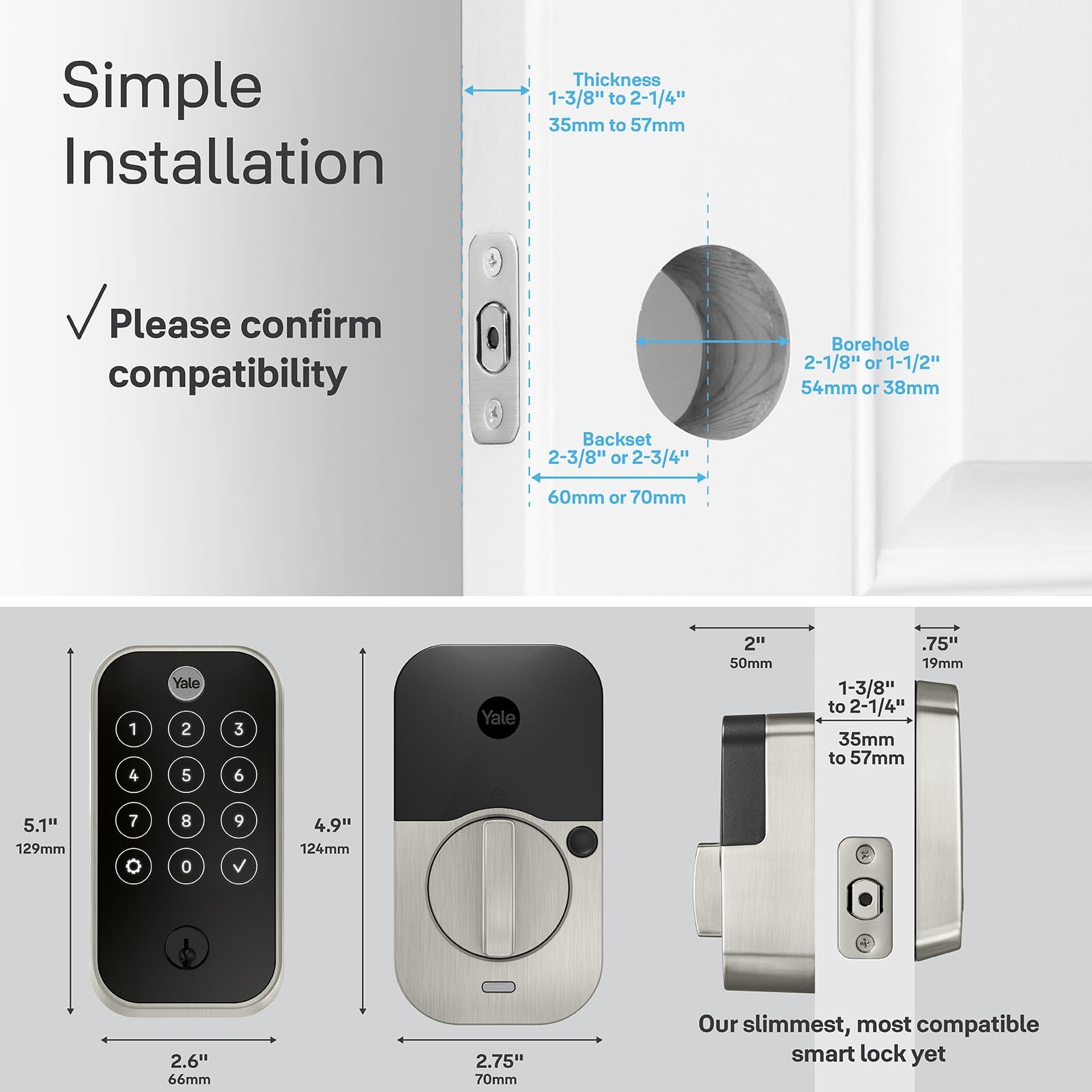 Yale Assure Lock 2 Keyless Wi-Fi Smart Touchscreen Deadbolt