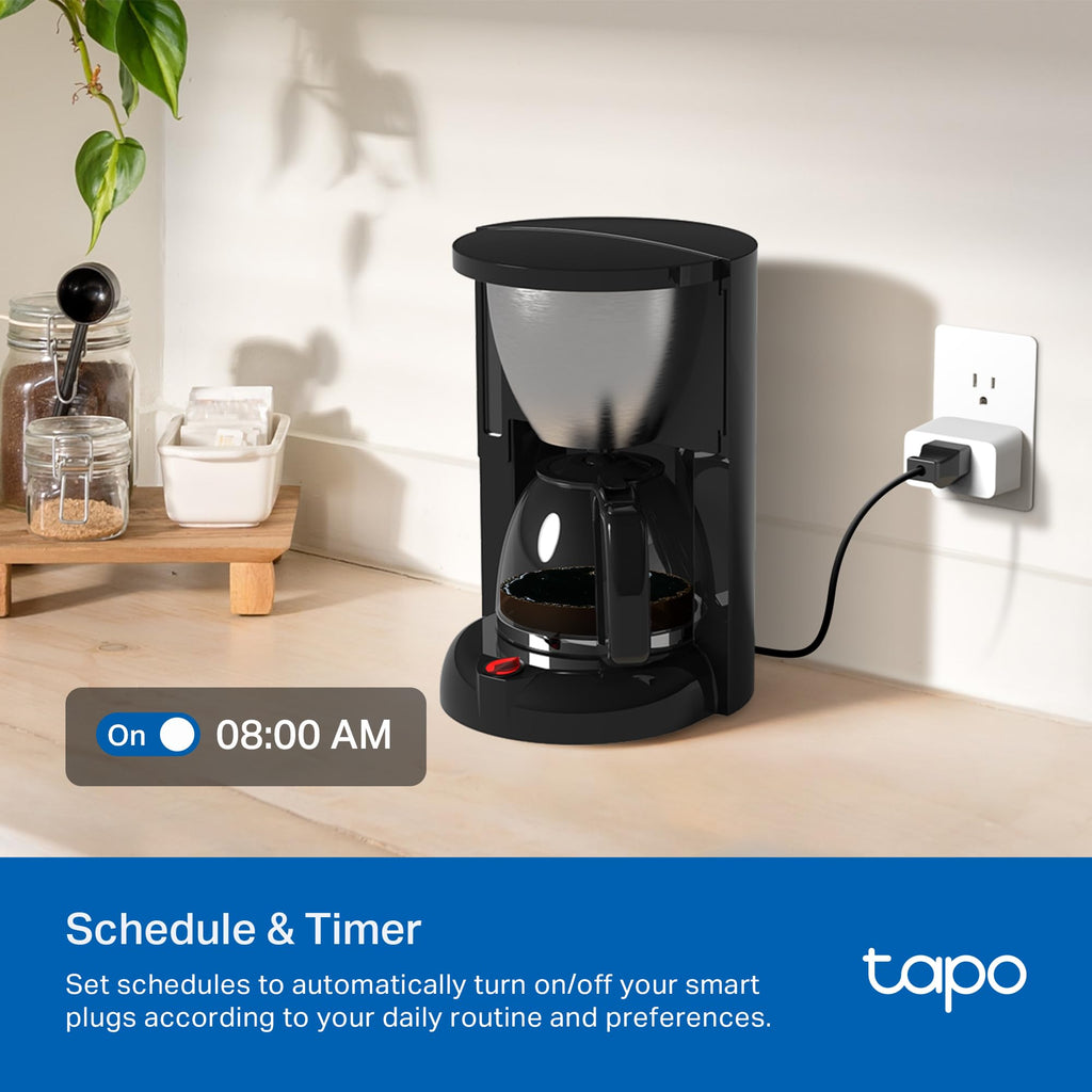 TP-Link Tapo P110M Compact Smart Outlet 4-Pack (15A, Matter & Energy Monitor)
