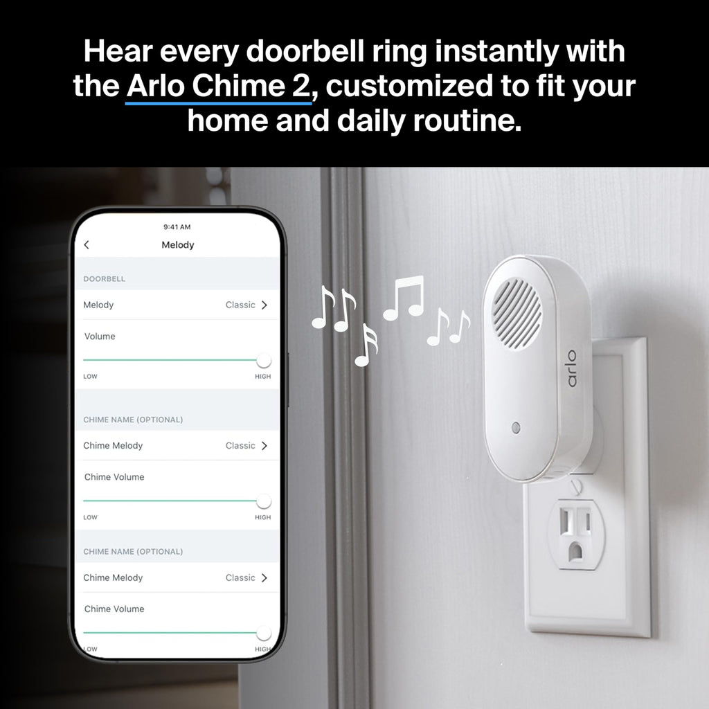 Arlo Essential 2K Wireless Video Doorbell (180° View)