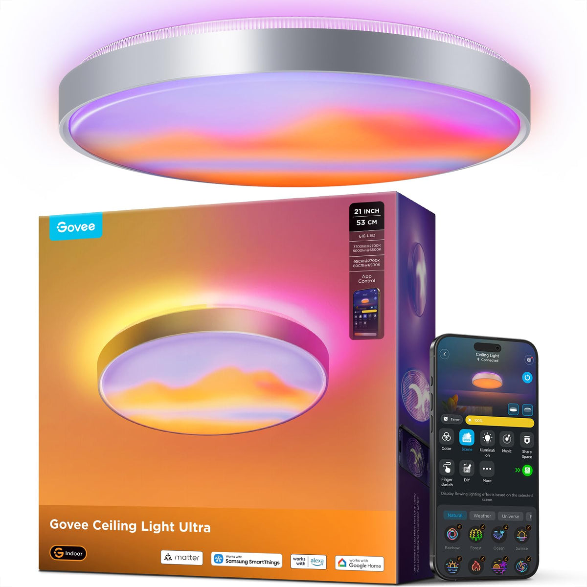 Govee Smart Flush Mount Ceiling Light Ultra