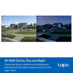 Tapo D225 Ultra-Wide 2K+ Smart Video Doorbell (Chime Included)