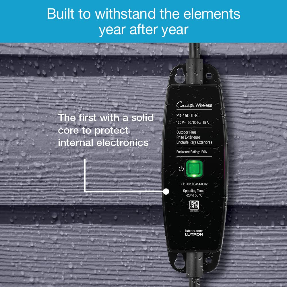 Lutron Caséta Weatherproof Outdoor Smart Plug & Pico Remote