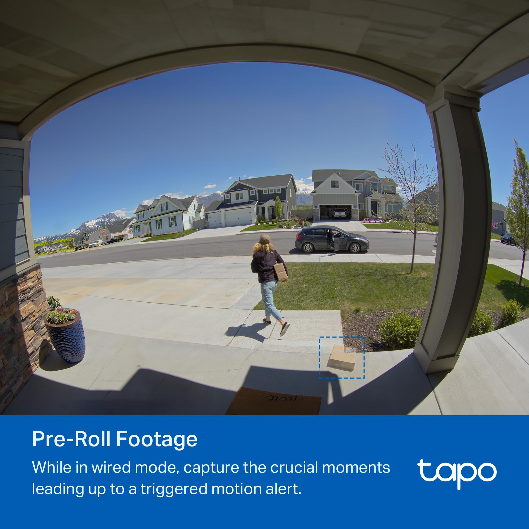 Tapo D225 Ultra-Wide 2K+ Smart Video Doorbell (Chime Included)