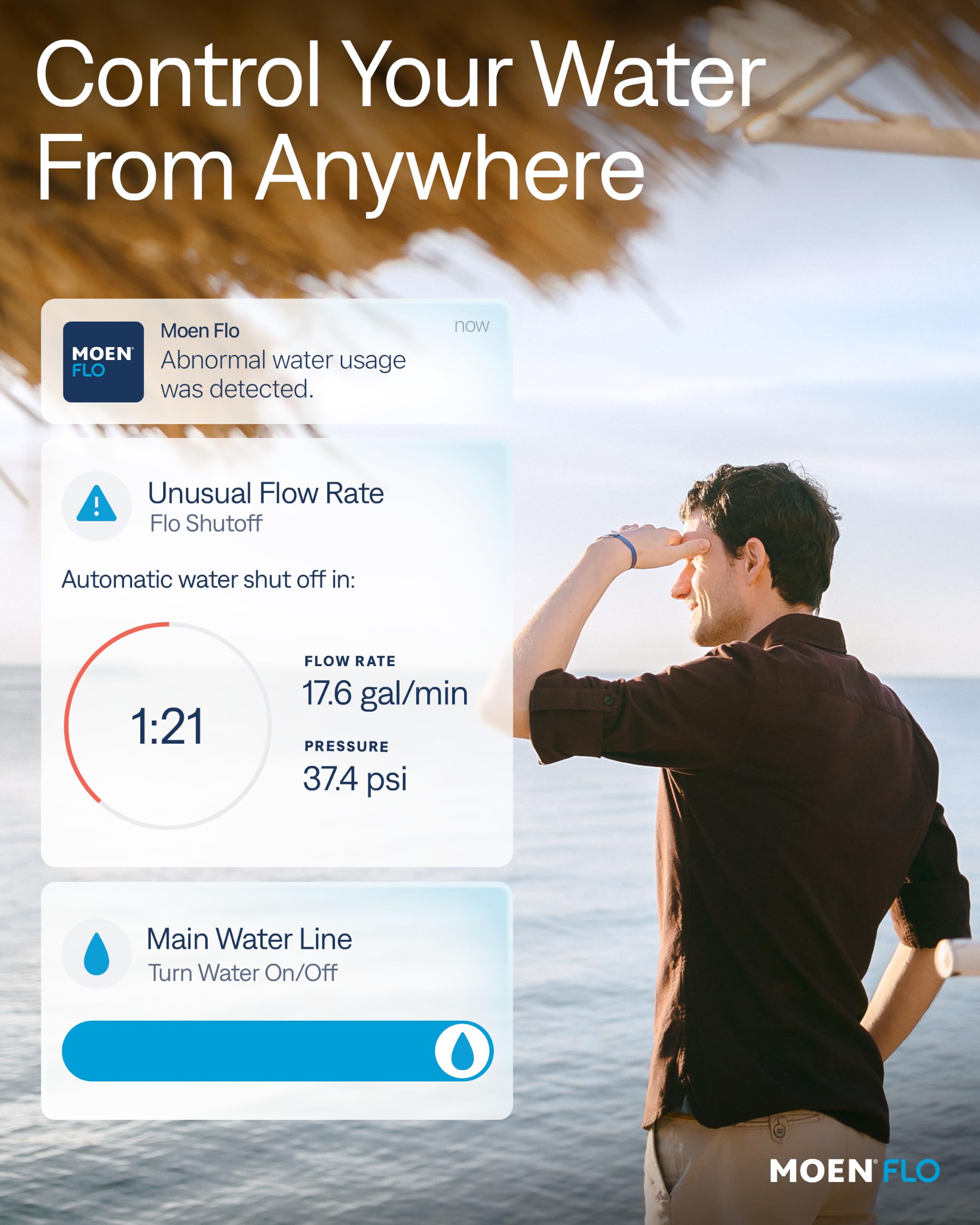 Flo by Moen Smart Water Shutoff – Intelligent Leak Protection