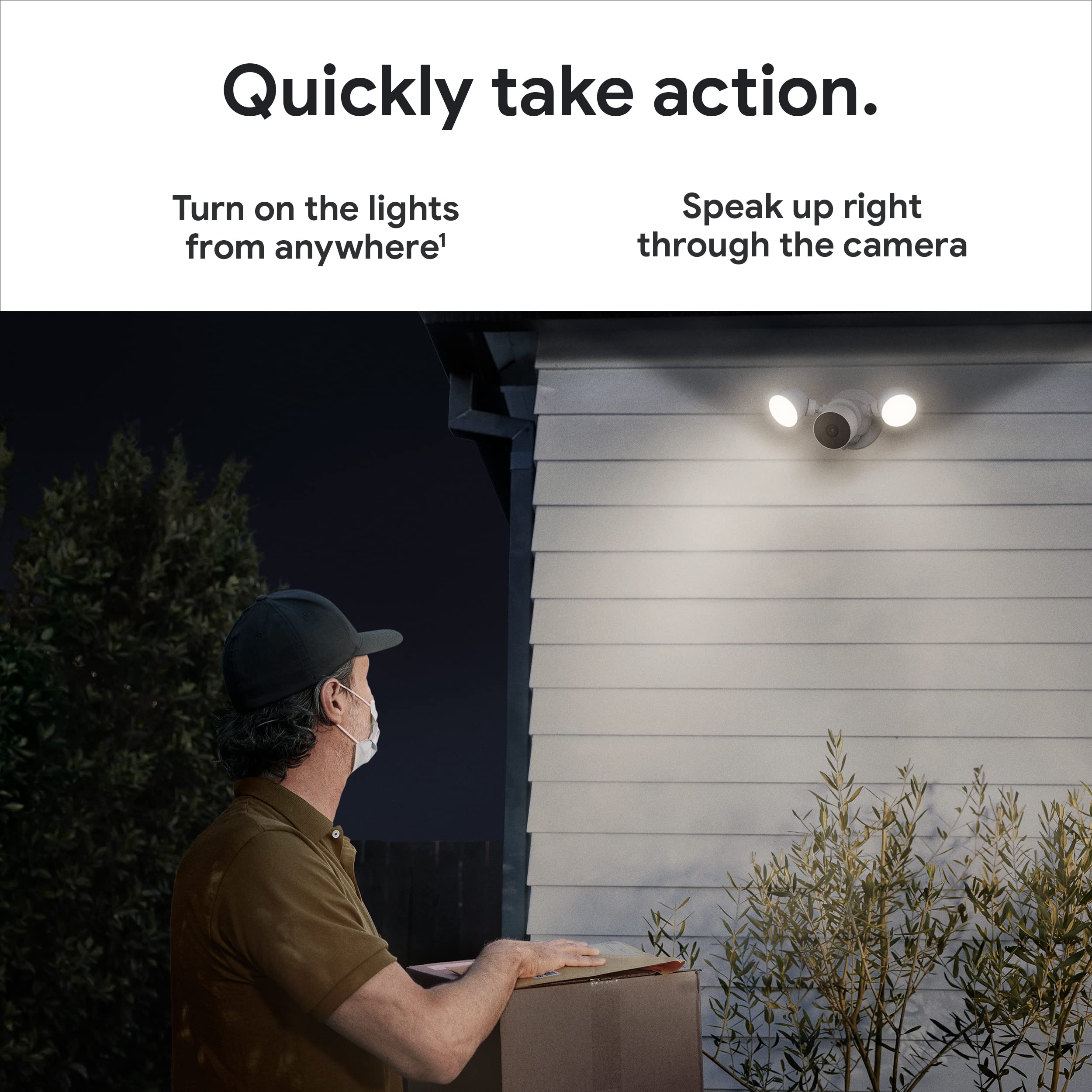 Google Nest Cam with Floodlight – Smart Outdoor Camera with Built-in Intelligence