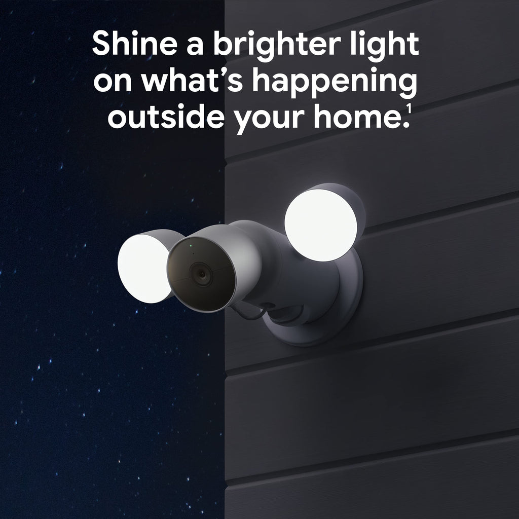 Google Nest Cam with Floodlight – Smart Outdoor Camera with Built-in Intelligence