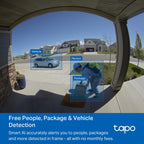 Tapo D225 Ultra-Wide 2K+ Smart Video Doorbell (Chime Included)
