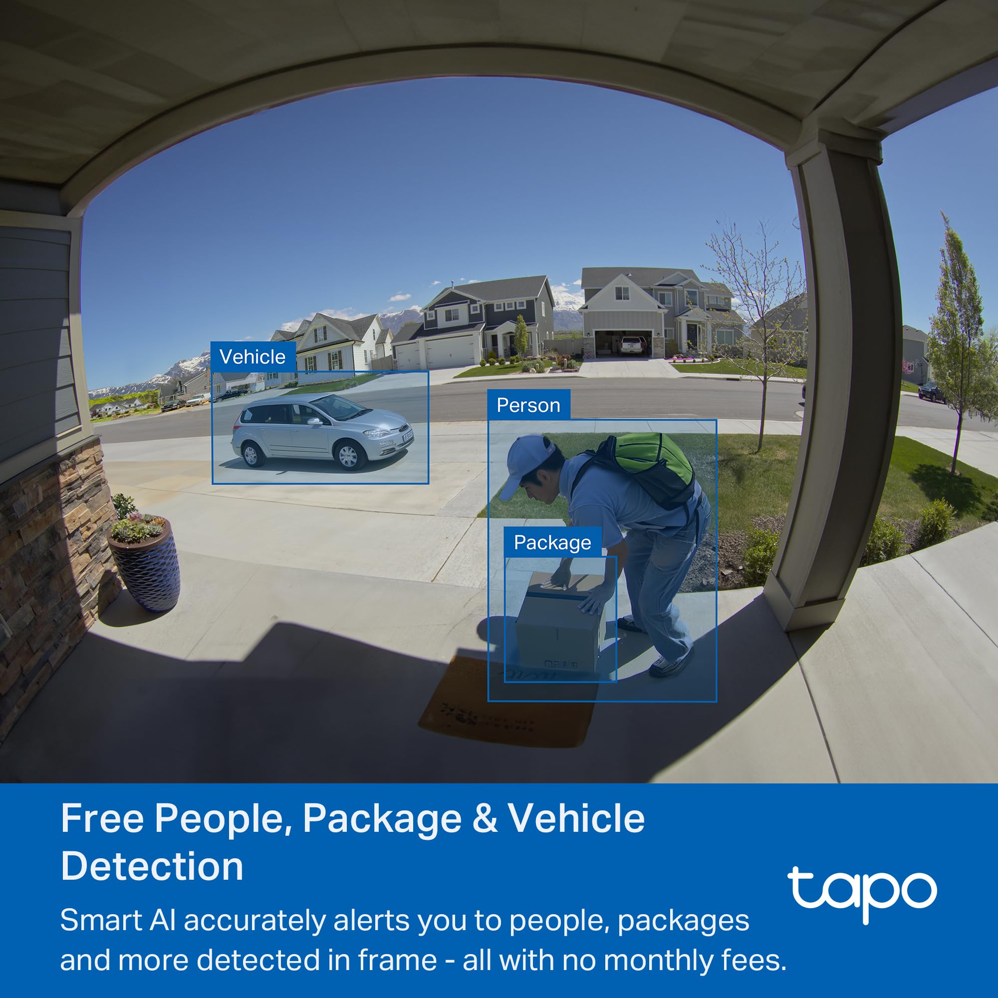Tapo D225 Ultra-Wide 2K+ Smart Video Doorbell (Chime Included)