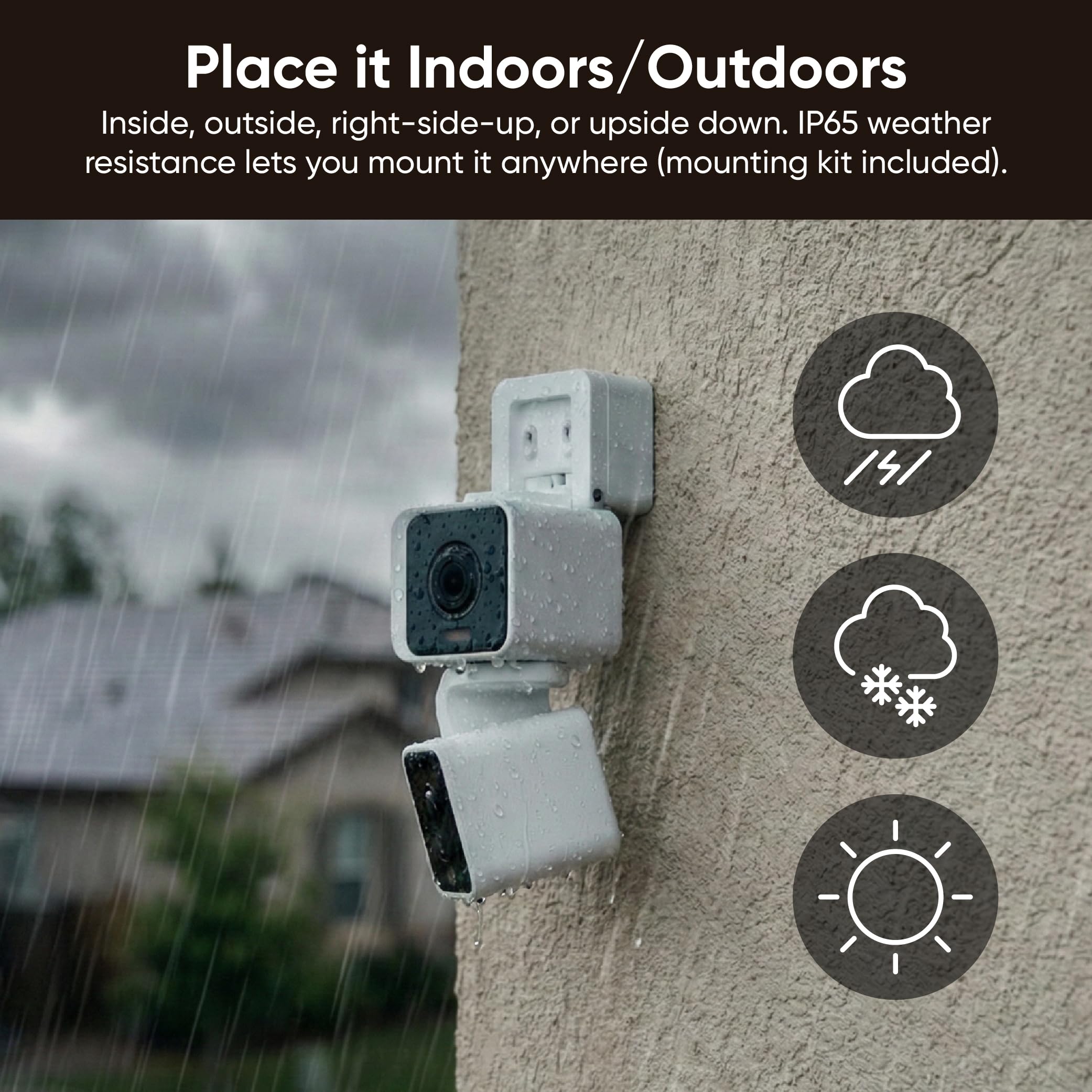 WYZE Cam v4 Smart Home Camera with 2.5K HDR, Built-in Siren & Two-Way Audio