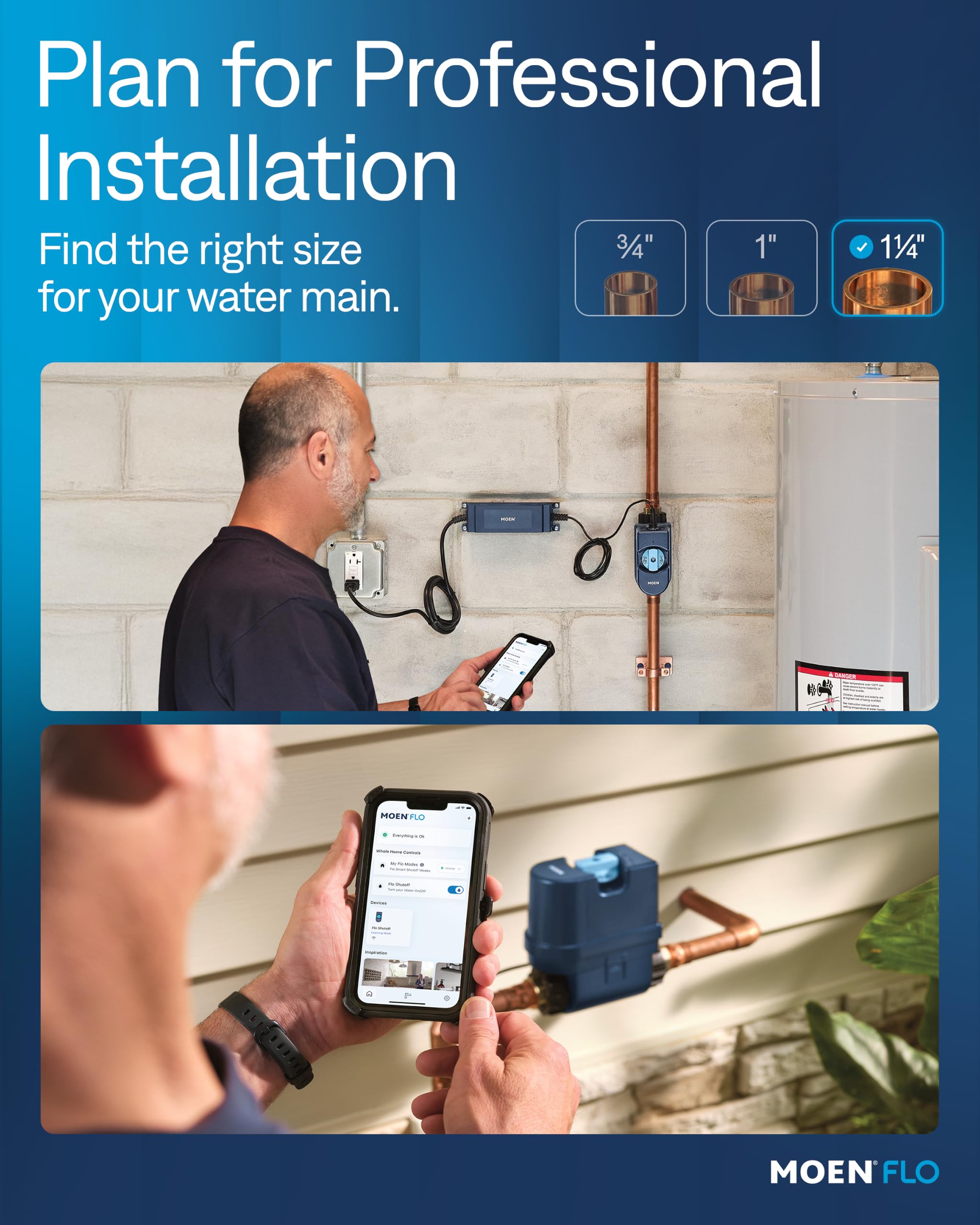 Flo by Moen Smart Water Shutoff – Intelligent Leak Protection